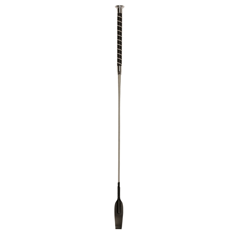 Cravache d'obstacle argent&eacute;e, 65 cm - 320103