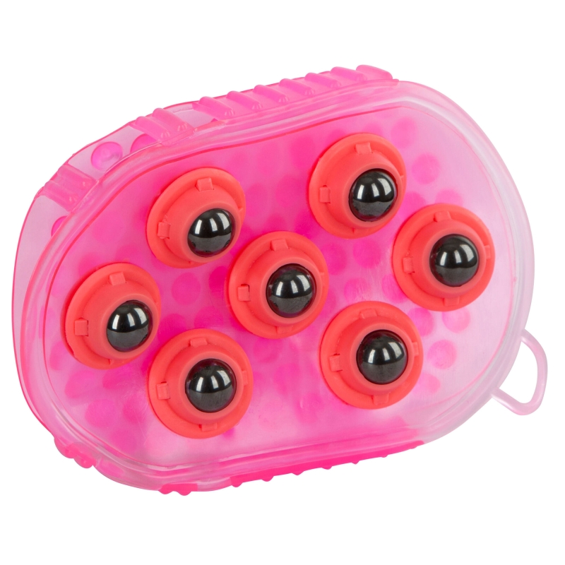 Magnetische massageroskam roze - 320140