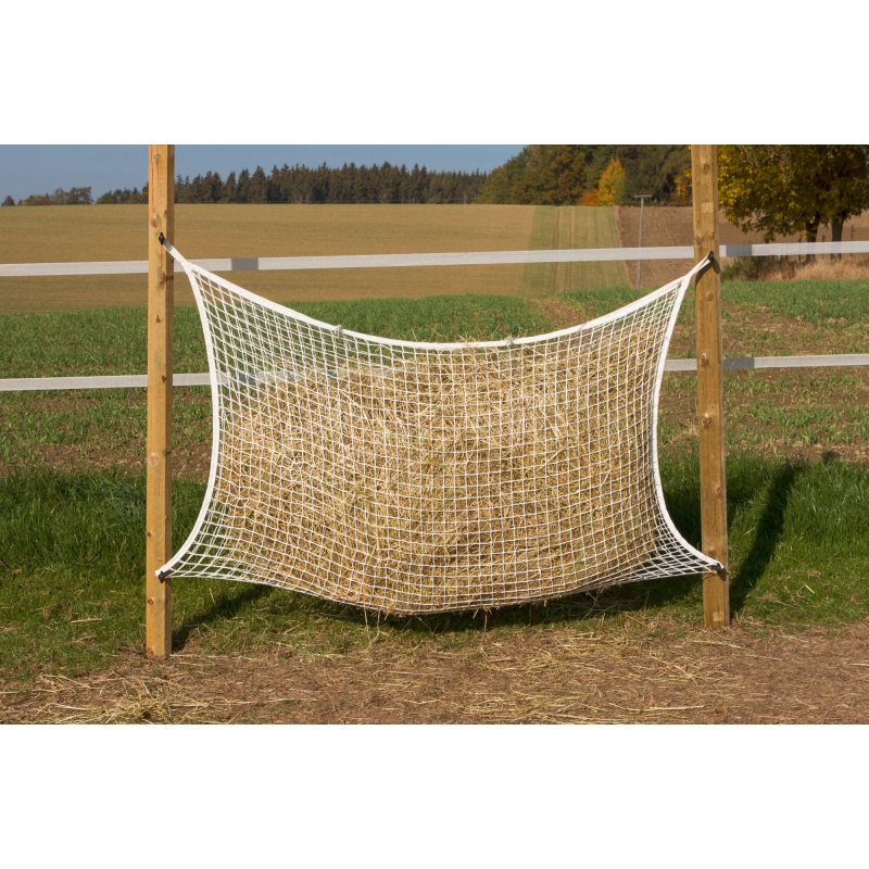 Hooinet 160x100 cm, wit, Maaswijdte: 3x3 cm - 322000