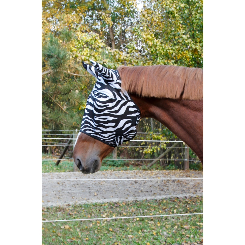 Vliegenmasker Zebra incl.oorbescherming, pony - 326119