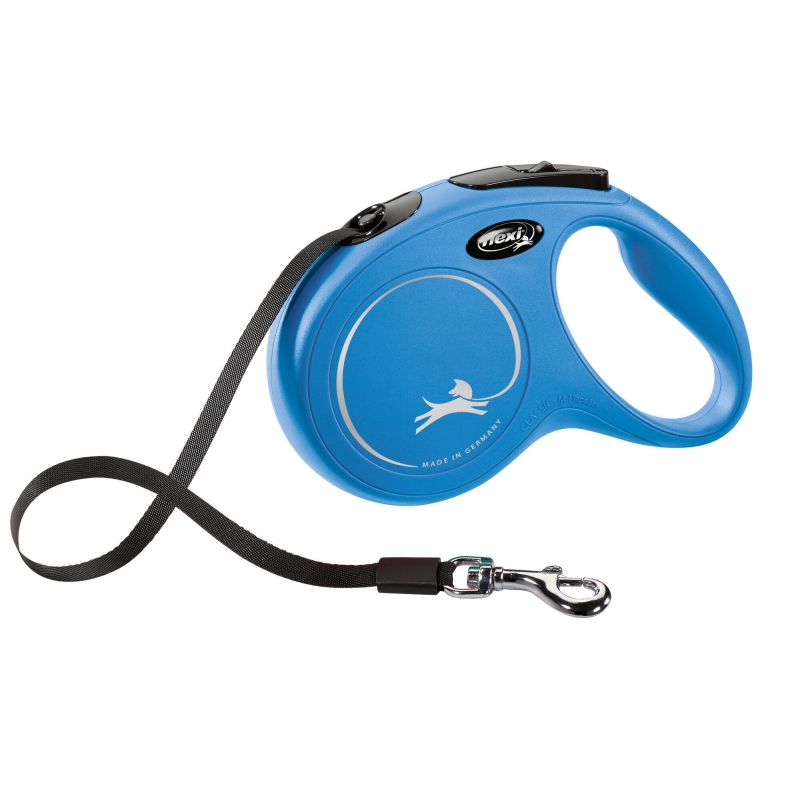 flexi Leine New Classic M 5m Gurt, bis 25kg, blau - 80179