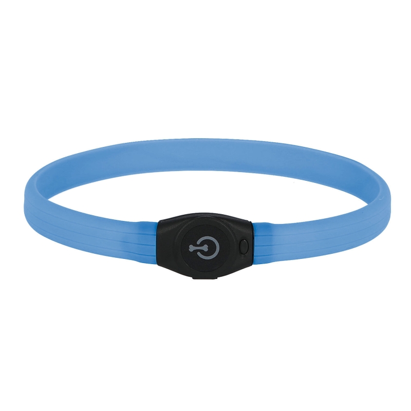 Maxi Safe LED-Halsband Langhaar, blau, 65x1,5cm - 80259