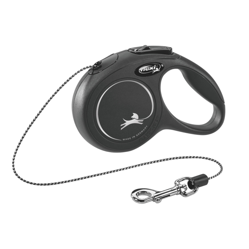 flexi lijn Classic XS, 3 m, koord, tot 8kg zwart - 80272