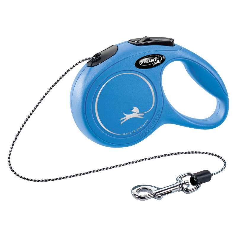 flexi lijn Classic XS, 3 m, koord, tot 8kg blauw - 80274