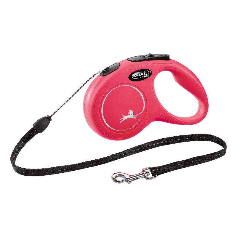 flexi lijn Classic S, 5 m, koord, tot 12kg rood - 80276