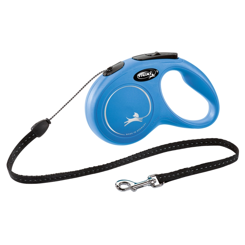 flexi lijn Classic S, 5 m, koord, tot 12kg blauw - 80277