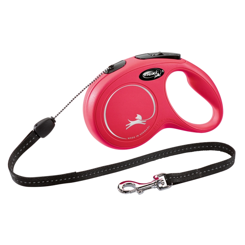 flexi lijn Classic S, 8 m, koord, tot 12kg rood - 80279