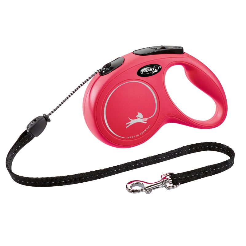 flexi lijn Classic M, 5 m, koord, tot 20kg rood - 80282