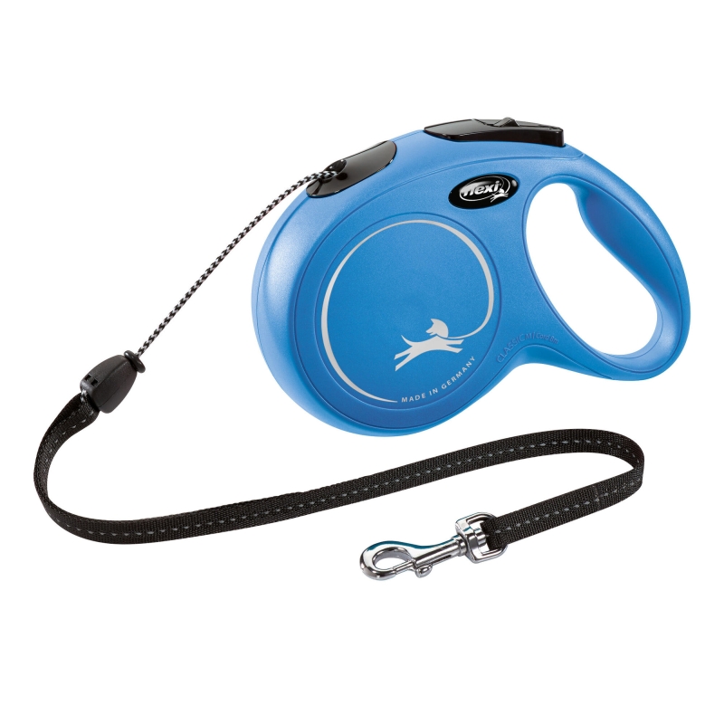 flexi lijn Classic M, 8 m, koord, tot 20kg blauw - 80286