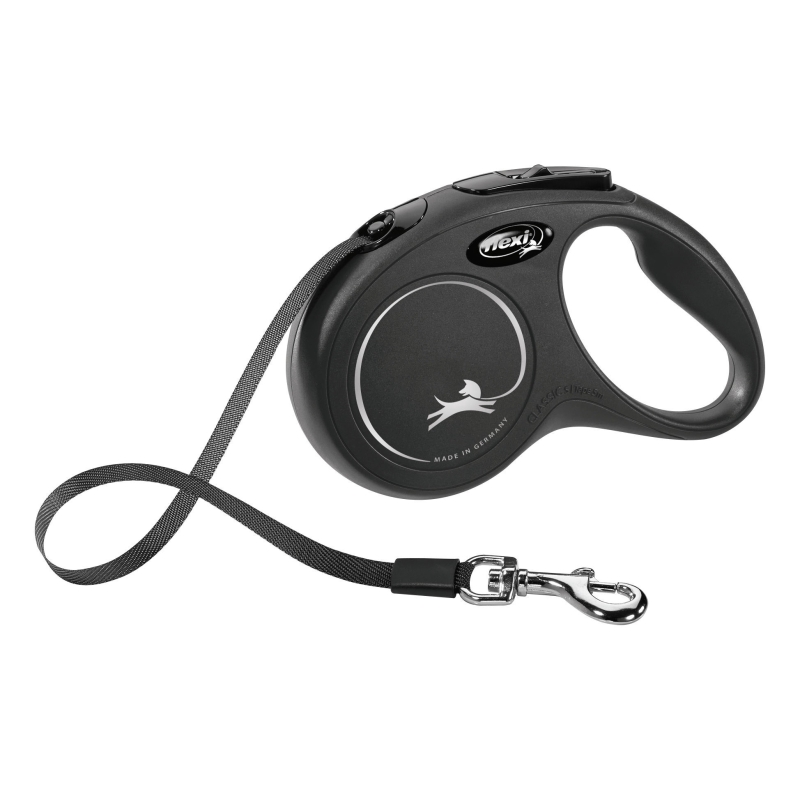 flexi lijn Classic S, 5 m, Riem, tot 15kg zwart - 80290