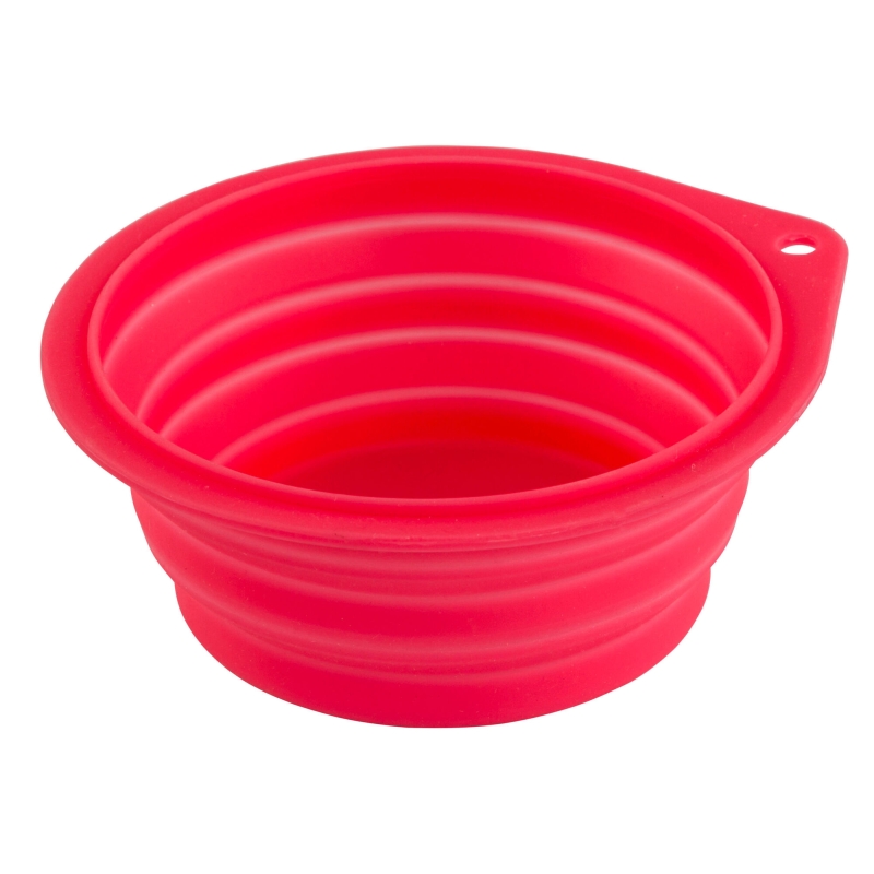 Silicone reisbak (vouwbaar) 500ml, framboos - 80501