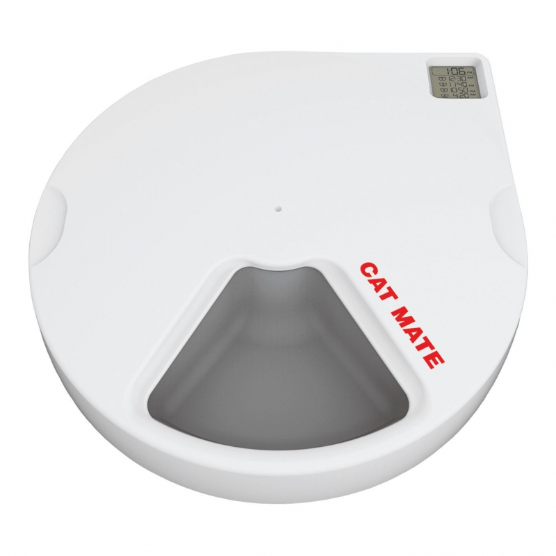 Distributeur d'aliment CatMate 5X330g, blanc - 80889