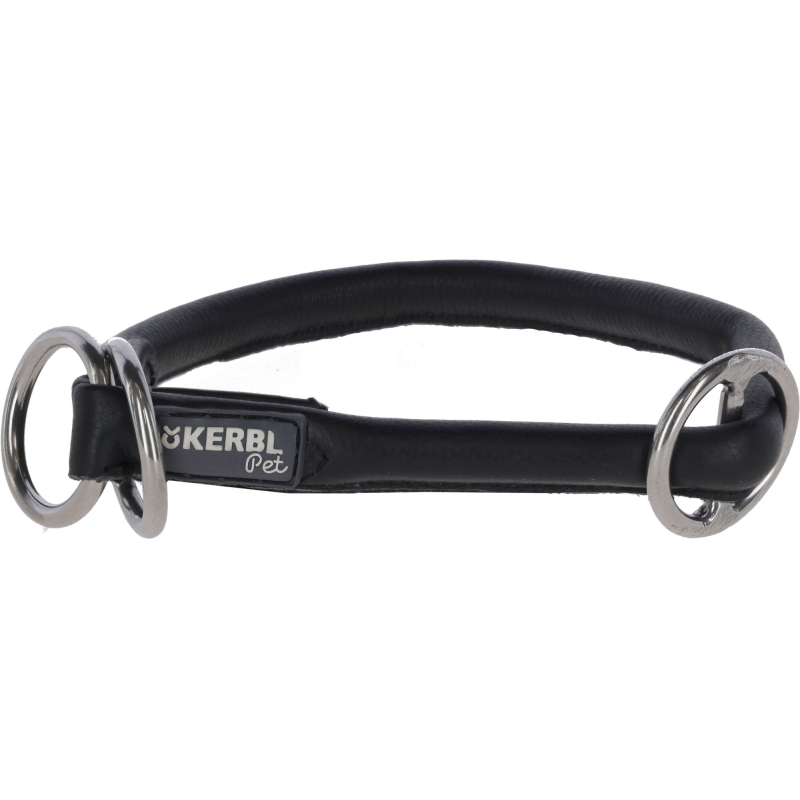 Rundleder-Halsband Roma mit Stopper 50cm, 8mm,schwarz - 81091
