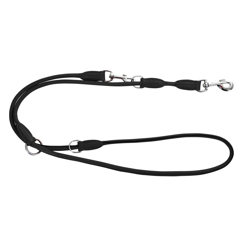 Rundleder-F&uuml;hrleine Roma 200cm, 8mm, schwarz - 81097