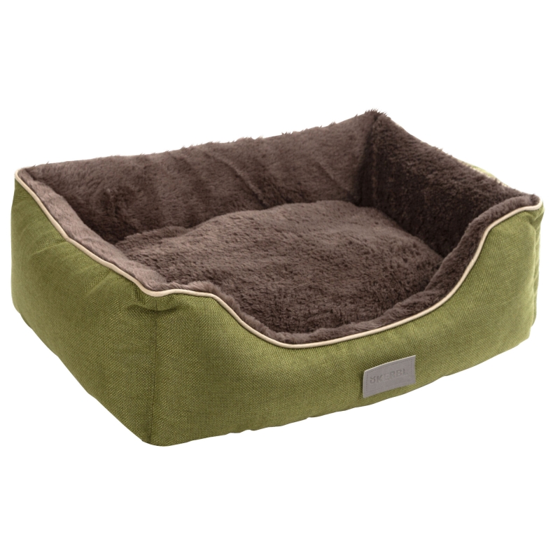 Knuffelbed Samuel, groen-grijs, 60x50x17cm - 81318
