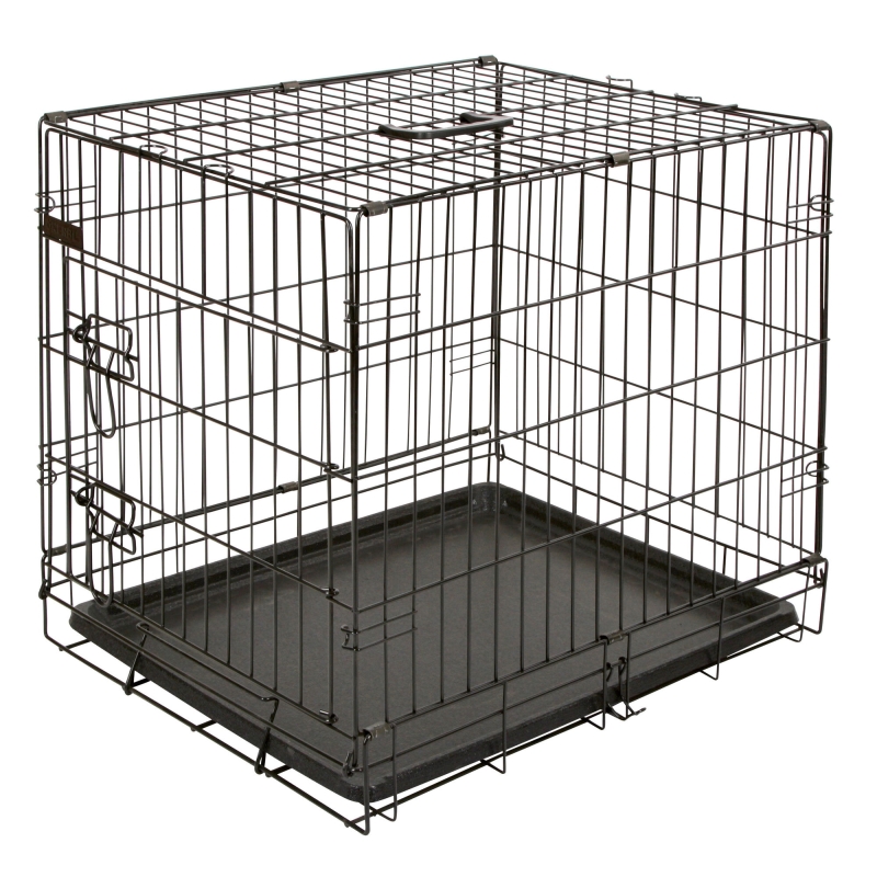 Transportb. m tralies inklapb. zwart, 63x48x57cm, 1 deur - 81364