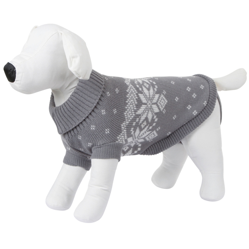 Pull pour chien Lillehammer, gris-blanc, 35 cm - 81404
