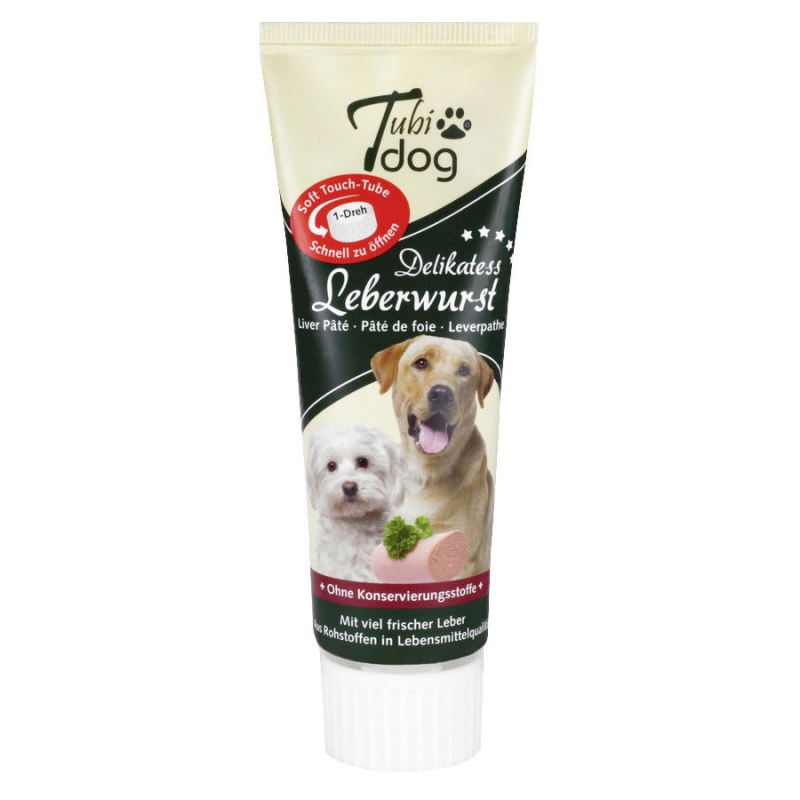 Tubidog delicatesse leverworst voor honden, 75 g - 81434