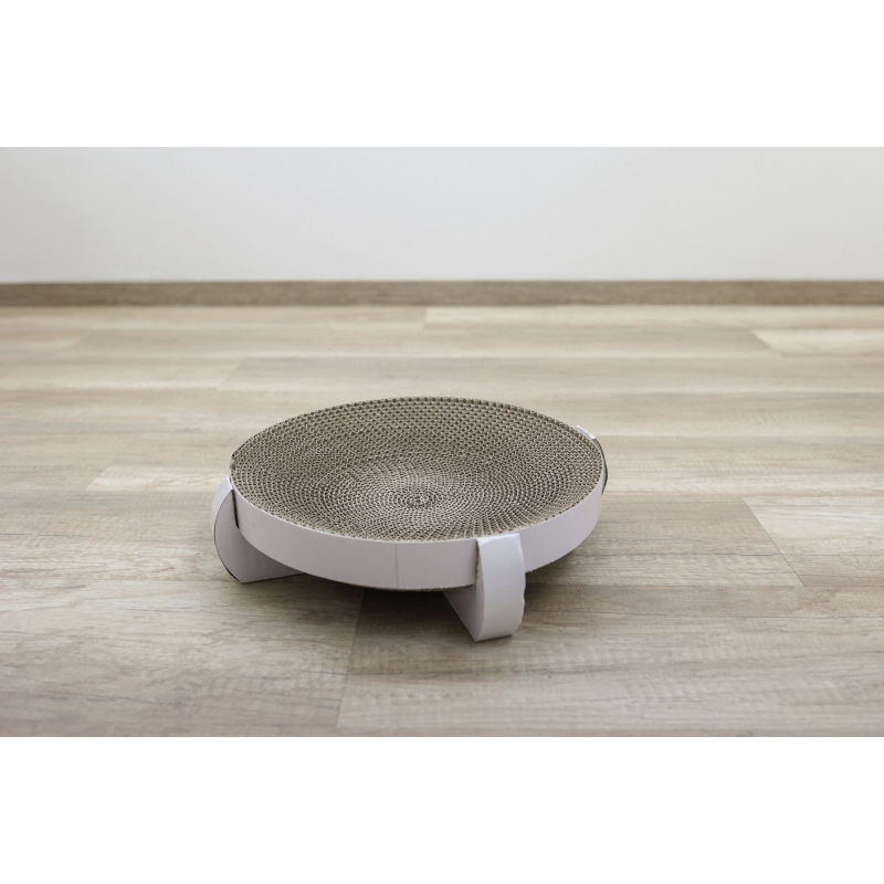 Krabbed platina van karton 35x35x10cm, met Catnip, wit - 81555