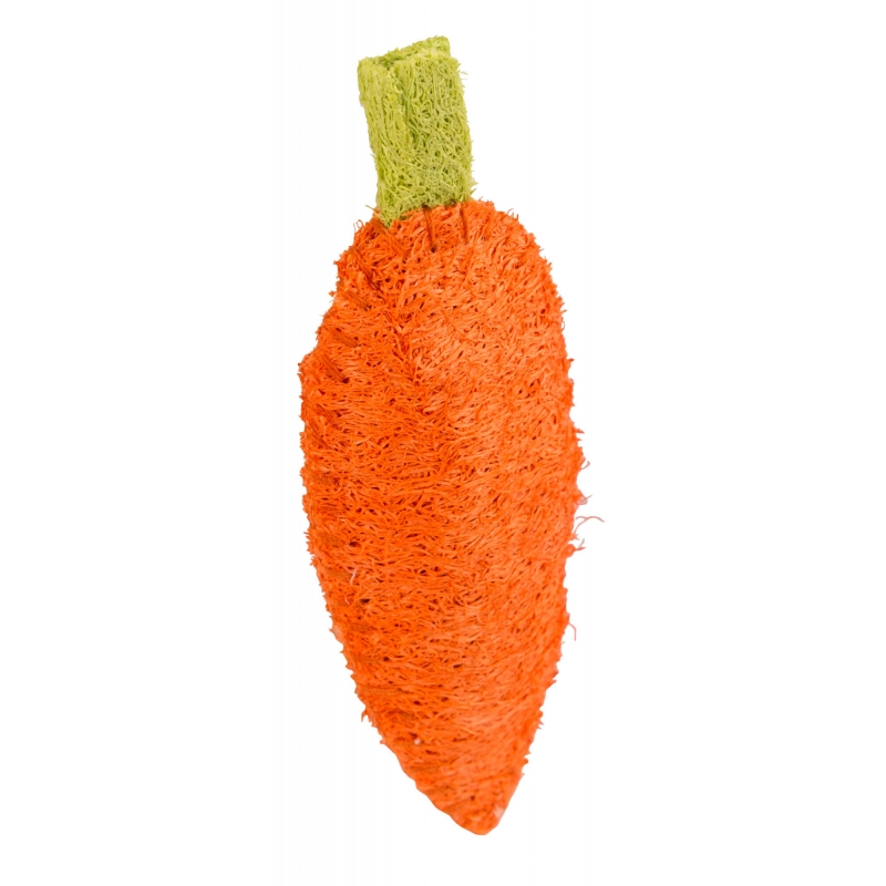 Carotte en luffa pour rongeur 10cm, 4 pi&egrave;ces - 81772