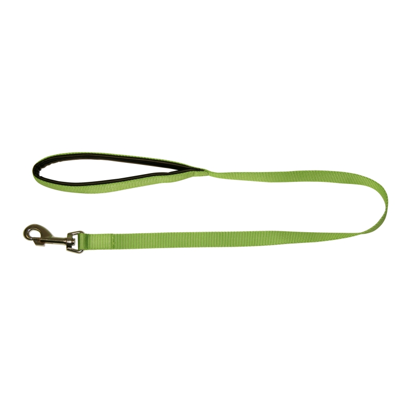 Laisse courte pour chien Miami vert pomme, 20 mm, 100 cm - 82068