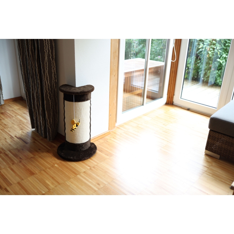 Krabpaal CORNER bruin, 58cm; met bij aan elastiek - 82526