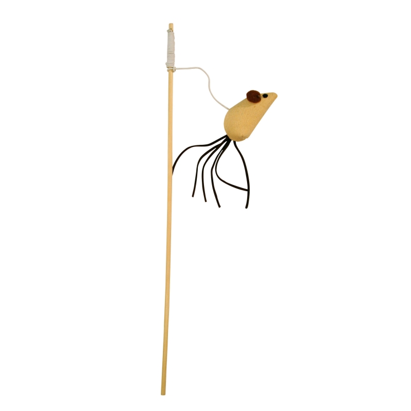 Canne &agrave; p&ecirc;che pour chat Nature 40 cm - 82630