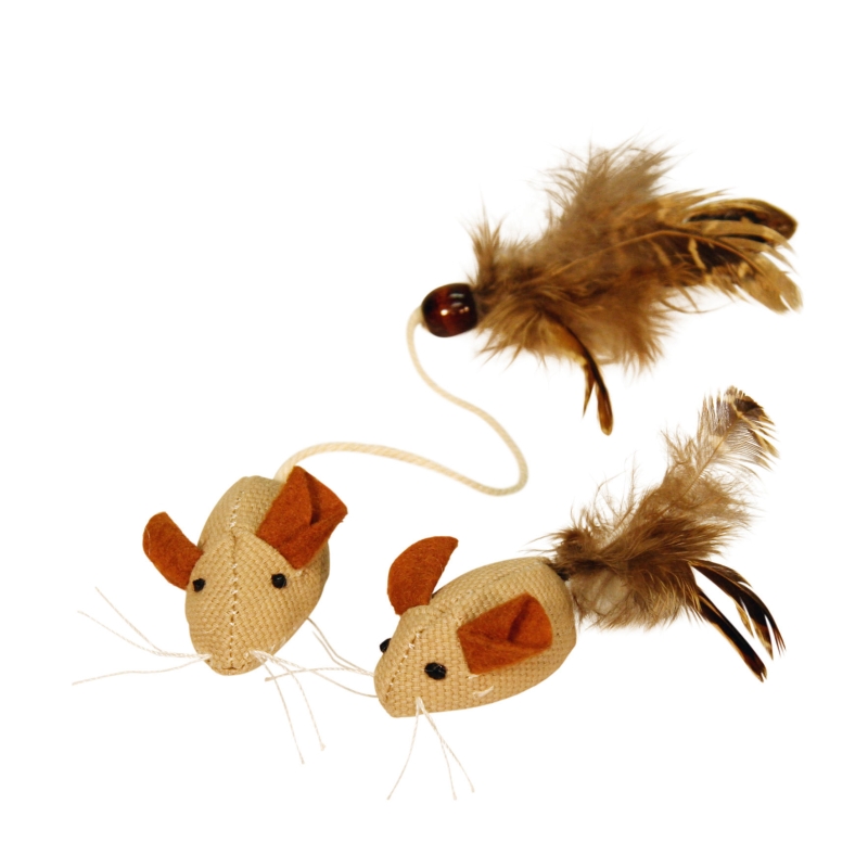 Souris avec ressorts Nature 4,5 cm - 82633