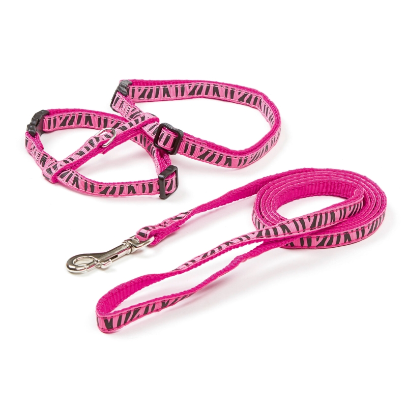 Harnais pour chat rose - 82668