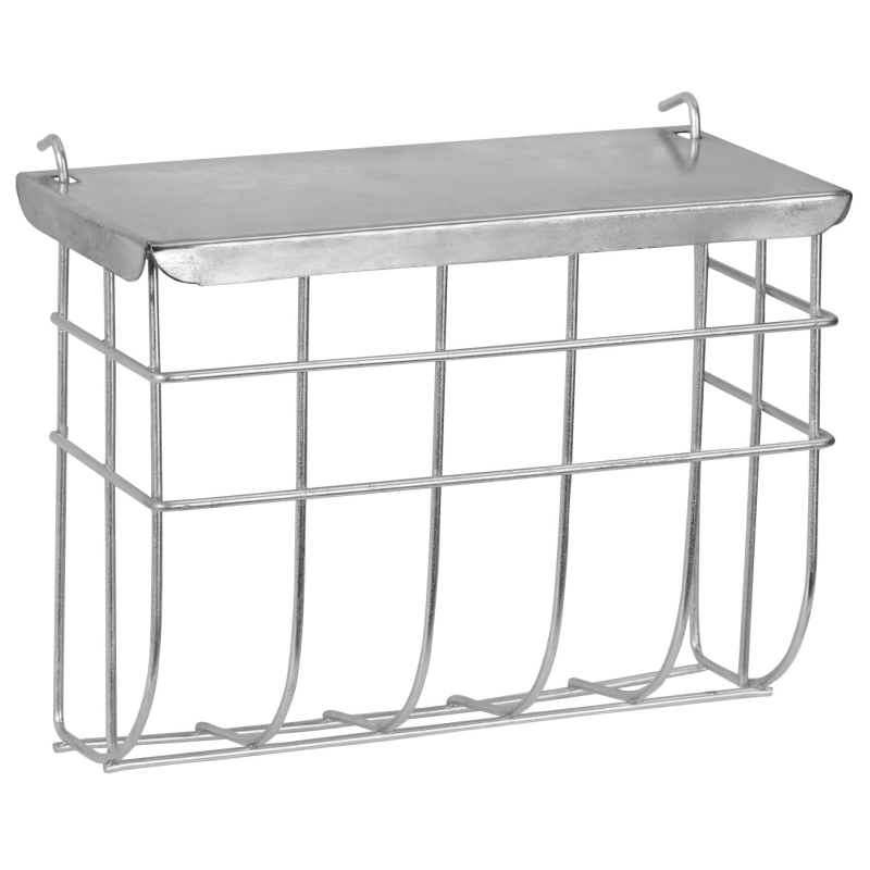 Metalen hooiruif met deksel 17x13cm verz. om op te hangen - 82857
