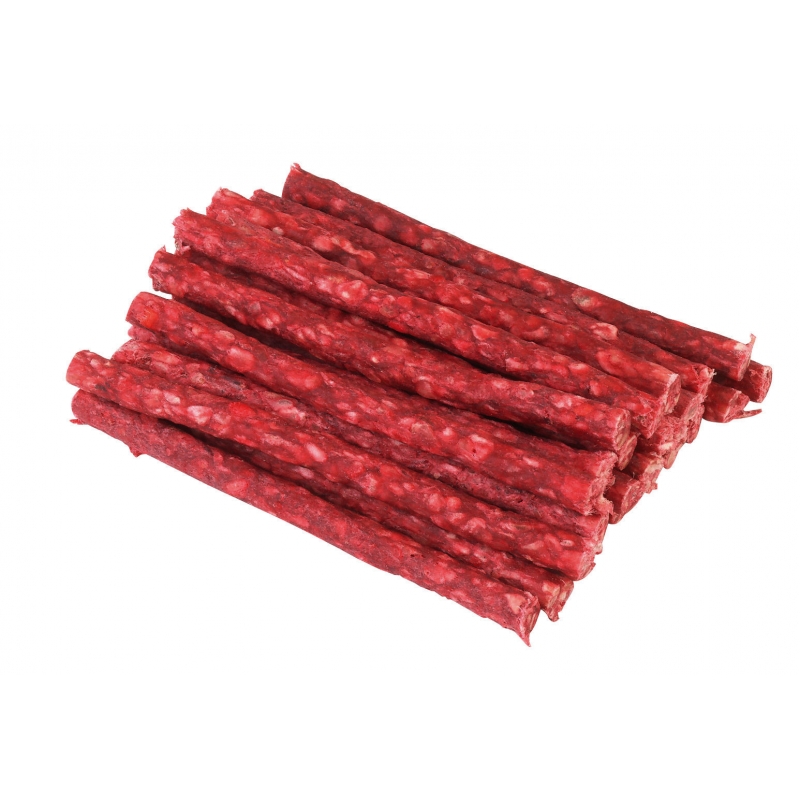 Kauwrollen rood 9-10 mm-12,5cm per 25 in zakjes vastgelast - 83332
