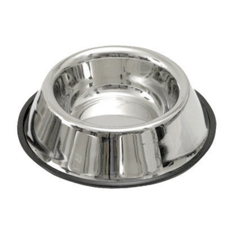 Rvs hondenvoerbak slipvast ca. 450 ml - 83417