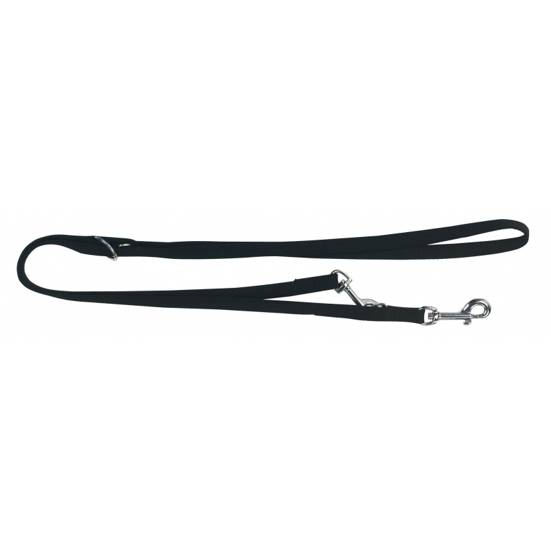 Laisse longue pour chien Miami noire, 25 mm, 200 cm - 83712