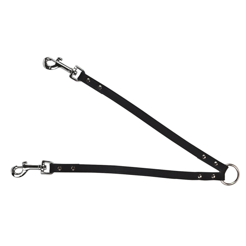 VEGAS koppel, zwart 12mm - 30cm, voor twee honden - 83962