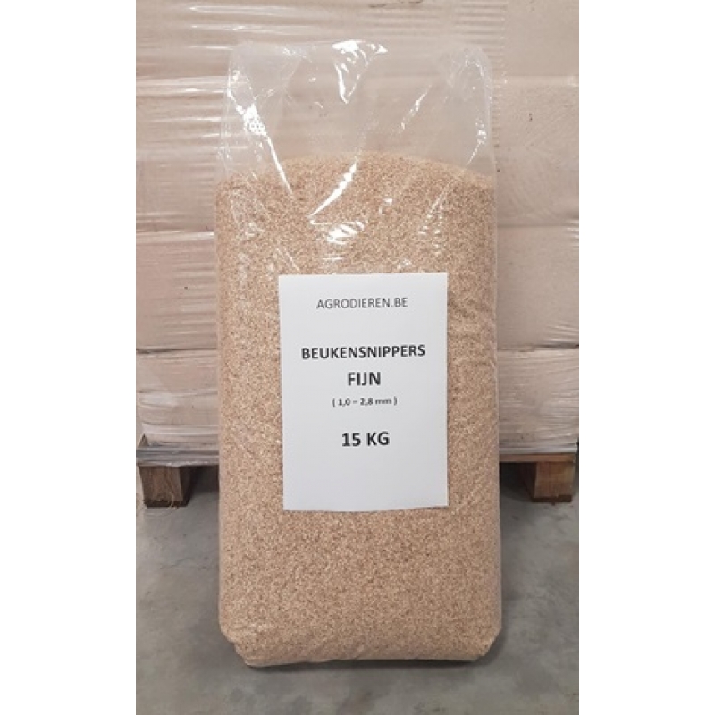 Copeaux de h&ecirc;tre ( animal et barbecue ) agrodieren - BEUKSNIP7-20-15KG-LOS