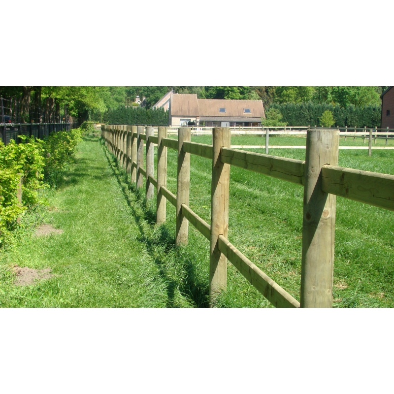 Bristol Hoek paal in hout Agrodieren - BRIST-H220-2SL-GRE-16D