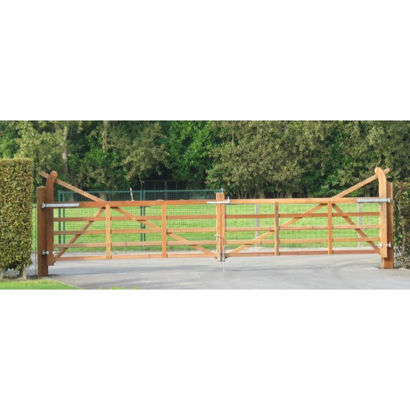 Weidepoort Weidehekken in hout - model Birmingham Den - BIRM-DEN-330X120