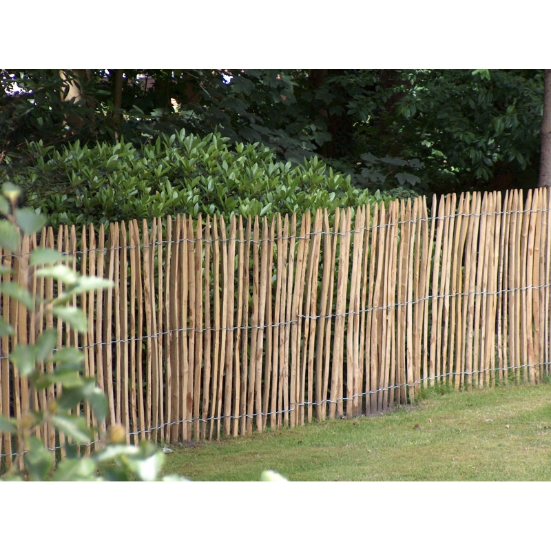 Kastanje afsluiting voor tuin en dier - Paalafstand 3,5 - 4,0 cm - Hoogte 1M - Lengte 5M - ideale paalafstand voor pluimvee kippen konijn en kleine neerhofdieren - AGRODIEREN - KAST-A-3,5-4CM-H100-L500