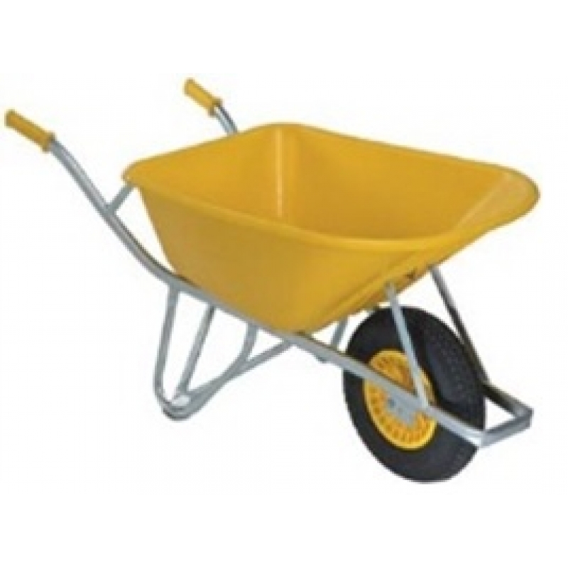 Kruiwagen in heavy duty kunststof 100liter met kunststof velg en luchtbandwiel 4ply
 - KRUIW-02100