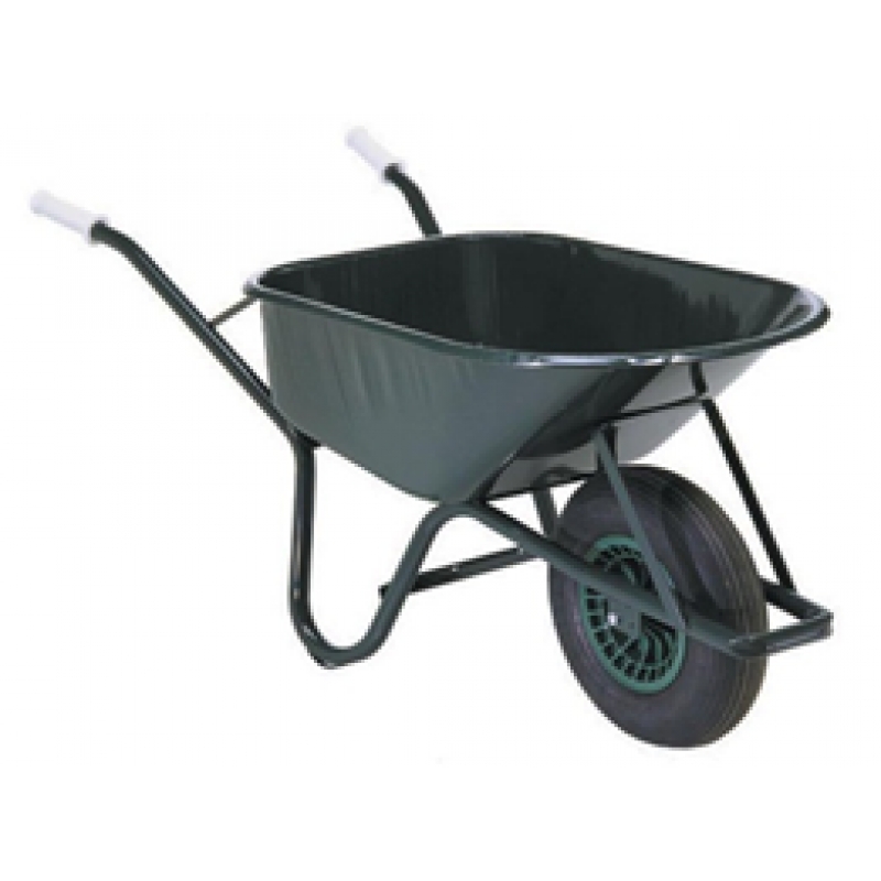 Kruiwagen gelakt 85liter zware bouw ronde neus met kunststof velg en luchtbandwiel 4ply - KRUIW-68015