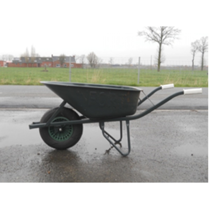 Kruiwagen gelakt 85liter zware bouw ronde neus met stalen velg en luchtbandwiel 2ply - KRUIW-69013M