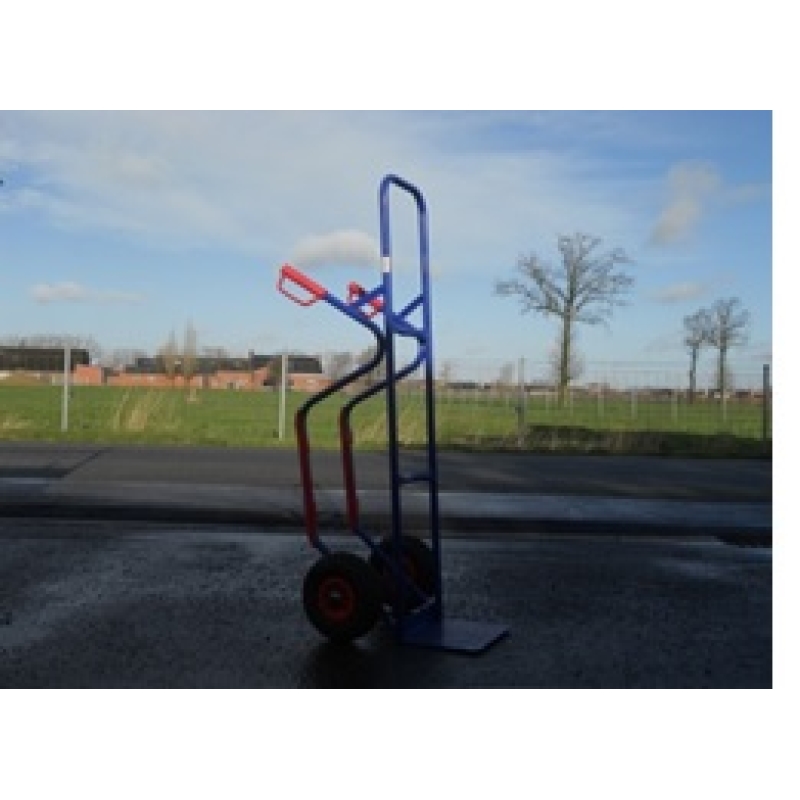steekwagen hoog blauw gelakt luchtband - STEEK-101011