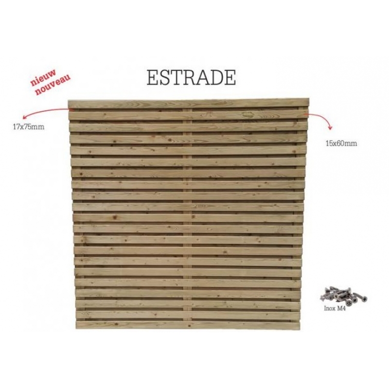 Tuinscherm in hout model Estrade Agrodieren - HSCH-ESTRADE-180X180