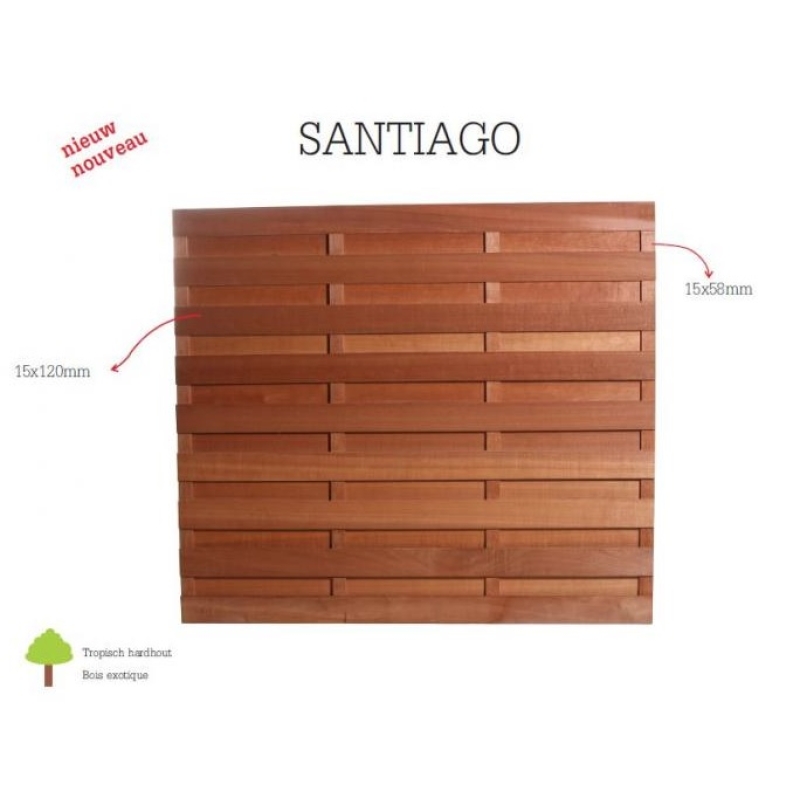 Tuinscherm in hout model Santiago Agrodieren - HSCH-SANTIAGO-200X180