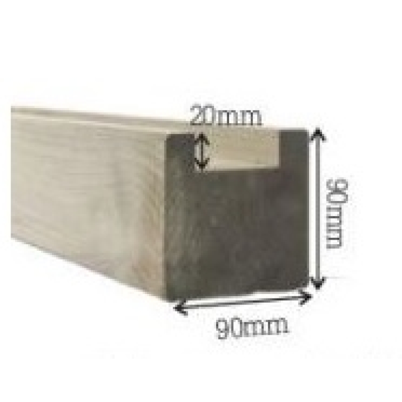 Gleufpaal in hout voor tuinscherm H270 geimpregneerde den naaldhout Agrodieren - HSCH-P-EIND-270