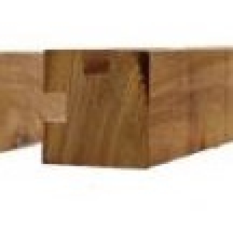 Gleufpaal in hout voor tuinscherm H300 in tropisch hardhout Agrodieren - HSCH-P-HOEK-TROPHH-300