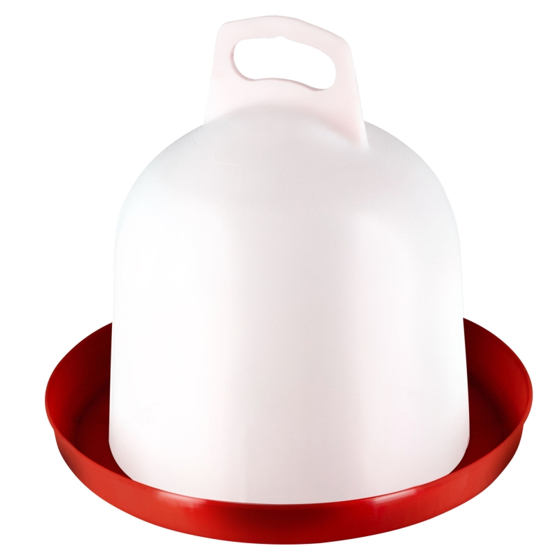 Drinkbak kunststof dubbelz. 3l voor kippen  - 70297